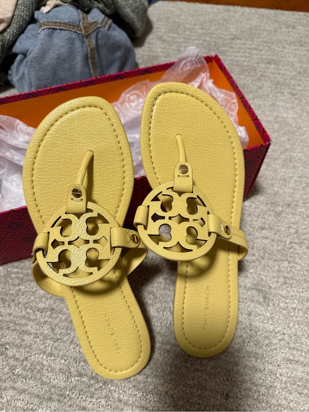 Tory Burch Yellow Miller NEW Sandals